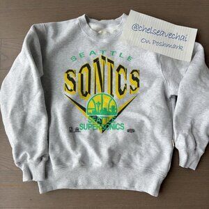 Vintage Seattle Supersonics Basketball Crewneck Sweatshirt NBA Supersonics Shirt